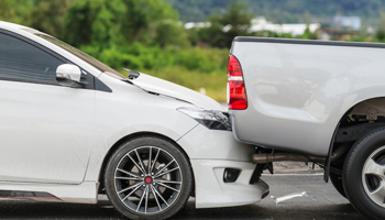 honda civic coupe truck accident front rear